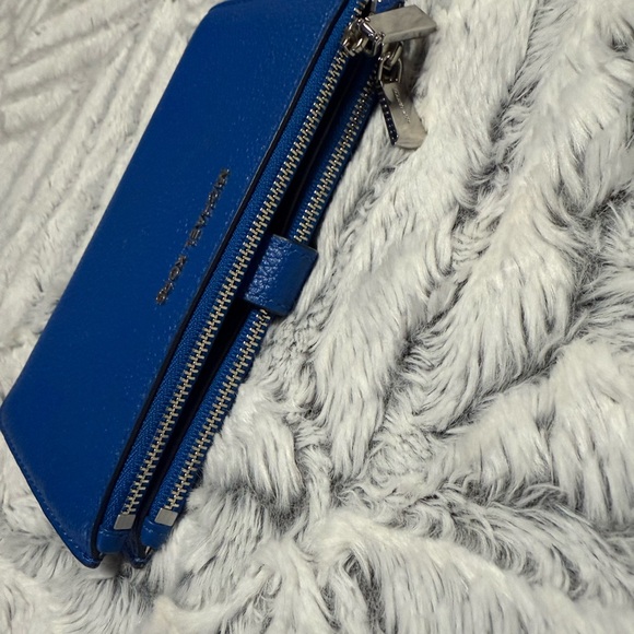 Michael Kors Blue Leather Wristlet - Picture 4 of 5